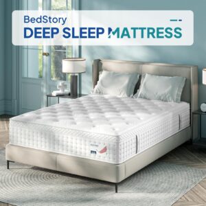 BedStory Twin Mattress, 12 Inch Deep Sleep Mattress Extra Lumbar & Shoulder Support, Hybrid Mattress with Gel Memory Foam - Fiberglass Free - No Odor - 365 Night Trial