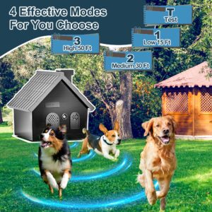 Anti Barking Device for Dogs, 4 Modes Ultrasonic Dog Barking Silencer up to 50 ft, Dog Barking Control Devices, Bark Box Dog Training & Behavior Aids Safe for Dogs & People, Indoor & Outdoor Use