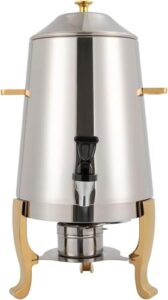 19l stainless steel coffee chafer urn hot drinks dispenser hot water dispenser, with spigot, for home, hotels, restaurants, or parties, gold