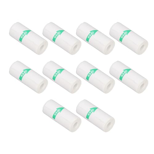 10 Rolls Mini Thermal Printer Sticker Paper,Photo Printer Thermal Paper Rolls Instant Camera Refill Paper, Mini Printer Sticker Paper 57 X 25mm,Mini Sticker Receipt Printer Paper