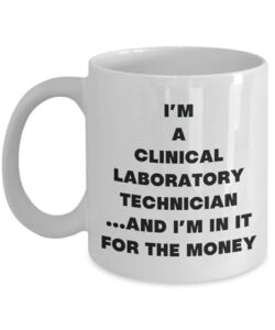 heheta i'm a clinical laboratory technician mug coffee cup gifts for laboratory