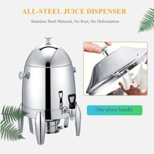 12L Commercial Stainless Steel Hot Beverage Dispenser 3 Gallon Chafer Urn Large Hot Water Urn for Coffee, Tea, Cappuccino, Hot Chocolate and Drinks