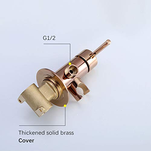 MINJING Bidet Faucet Rose Gold, Solid Brass Hand Held Bidet Sprayer for Toilet, Hot and Cold Water Single Handle Wall Mount Cloth Diaper Sprayer