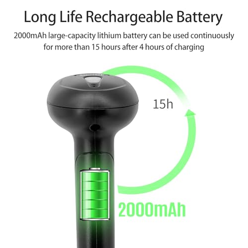 USB Wired Connection Barcode Scanner Digital Printed Bar Code Reader for Supermarket Checkout, Mobile Payment (USB & 2.4G & BT Connect)