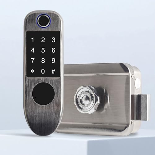 Security Smart Lock, 5 in 1 Finger Print Door Lock, Electronic Biometric Fingerprint Door Password Lock for Office Home