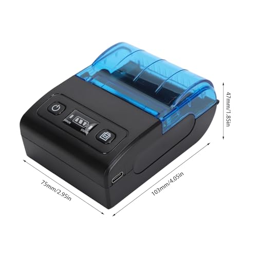 Portable Thermal Receipt Printer, 58mm USB Mobile Bill Ticket Printer with MultiLanguage Support for Receipt, Bill, Ticket Printing