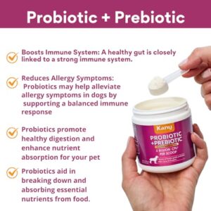 Kanu Pet Probiotic + Prebiotic Dog Supplement, 5 Billion CFU Per Scoop, 7 Strains, with Carrot & Pumpkin