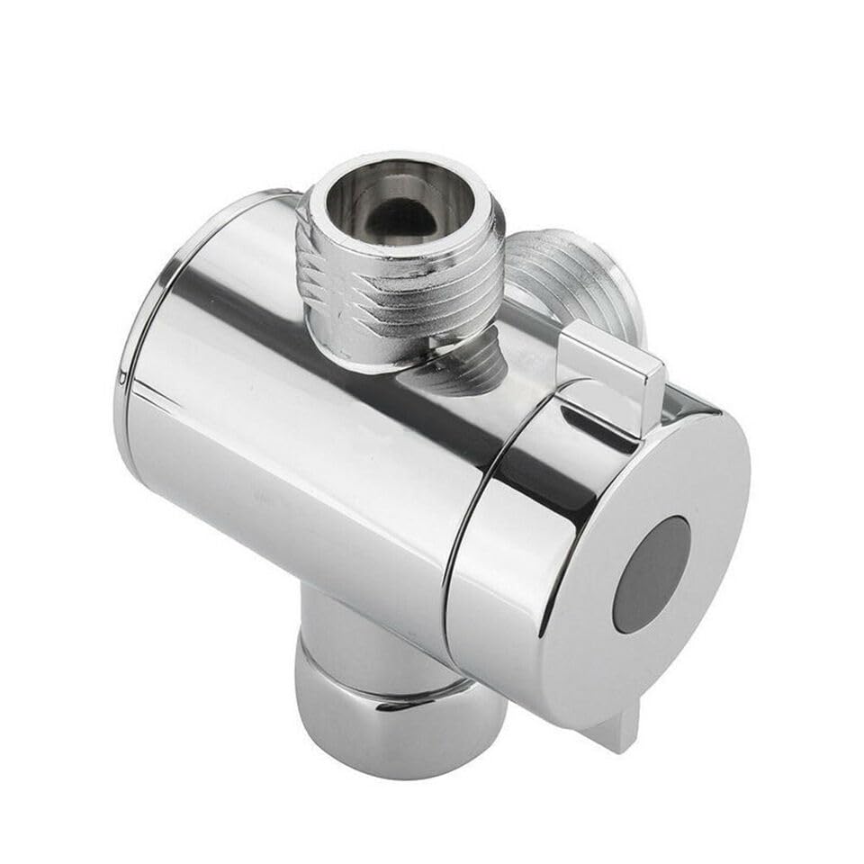 1/2 Inch Three Way T-adapter Valve Fit for Toilet Bidet Shower Head Diverter Valve