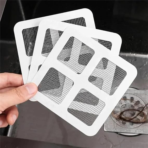 Proxism (20Pcs) Disposable Shower Drain Cover Hair Catcher Shower Drain Mesh Stickers, Bathroom, Laundry, Bathtub, Kitchen Shower Drain Floor Sink Strainer Filter MeshS-S (20)