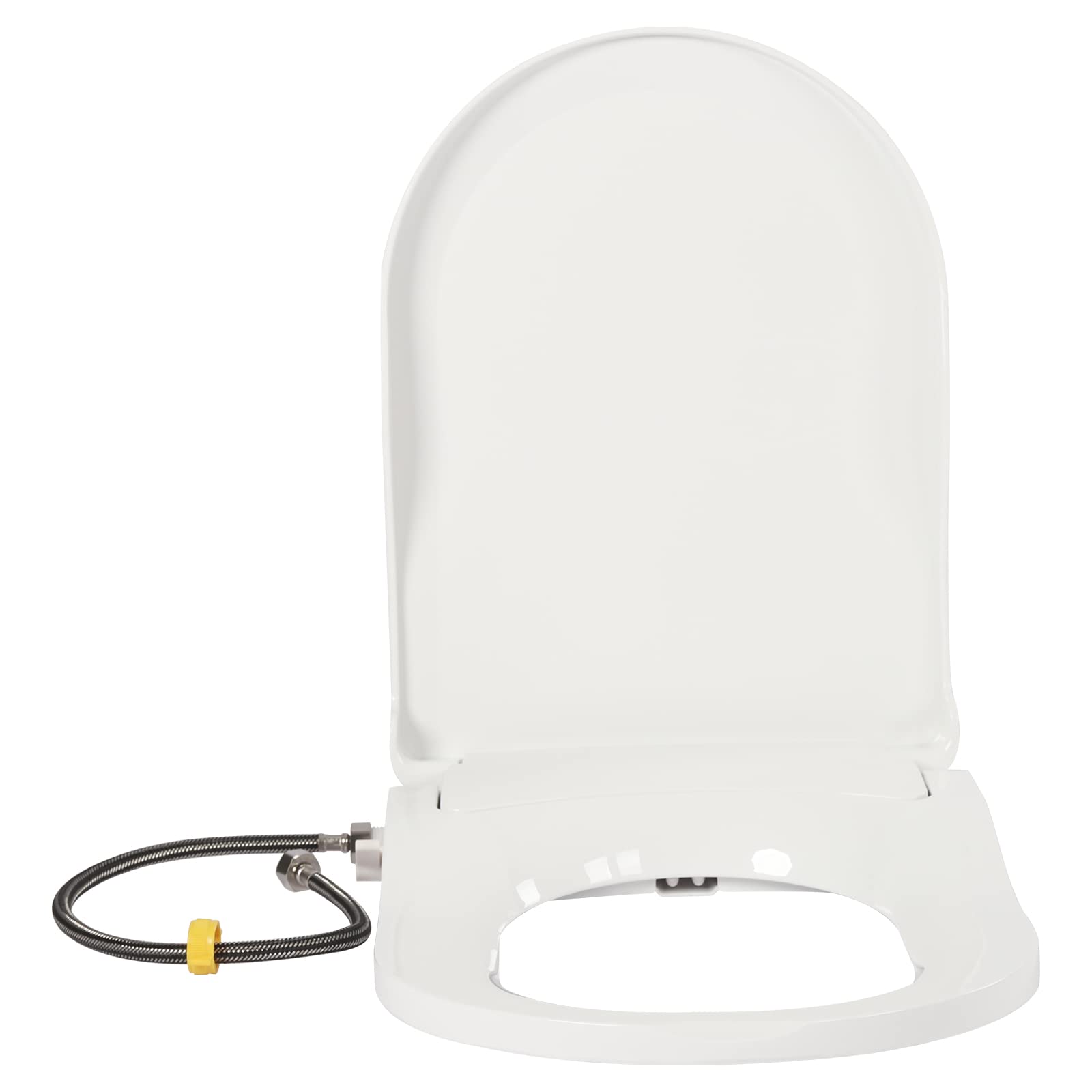 Non-Electric Bidet Toilet Seat, Fits Elongated Toilets, White, Dual Nozzle System - Bidet with Easy Installation