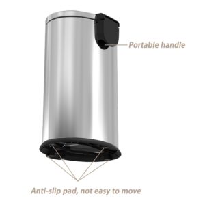 KOOMADE Kitchen Trash Can with Lid, 40 Liter/10.5 Gallon Stainless Steel Trash Can, Oval Step Garbage Can, Soft Close Trash Bin for Bathroom Home Office