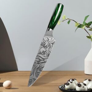 CHEN-KE 8-inch Chef's Knife - Home and Restaurant Cooking Knife - Japanese Steel - Super Sharp Stainless Steel - Peeling Knife - Kitchen Essential for Cutting Meat - Professional Sashimi Knife