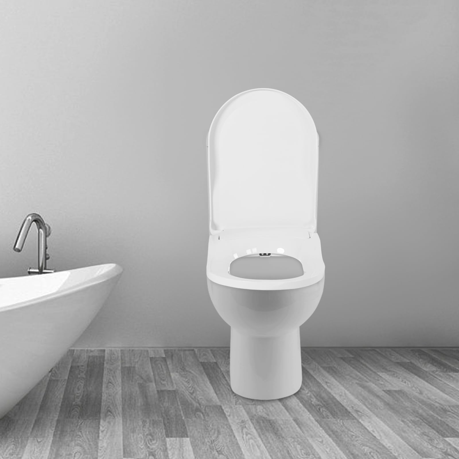 Non-Electric Bidet Toilet Seat, Fits Elongated Toilets, White, Dual Nozzle System - Bidet with Easy Installation