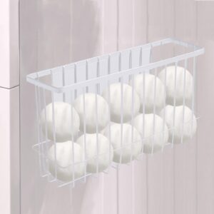 10 xl large dryer ball holder for laundry room dryer ball organization, magnetic lint bin for laundry room wool dryer ball organizer, iron dryer ball container for laundry room storage（white）