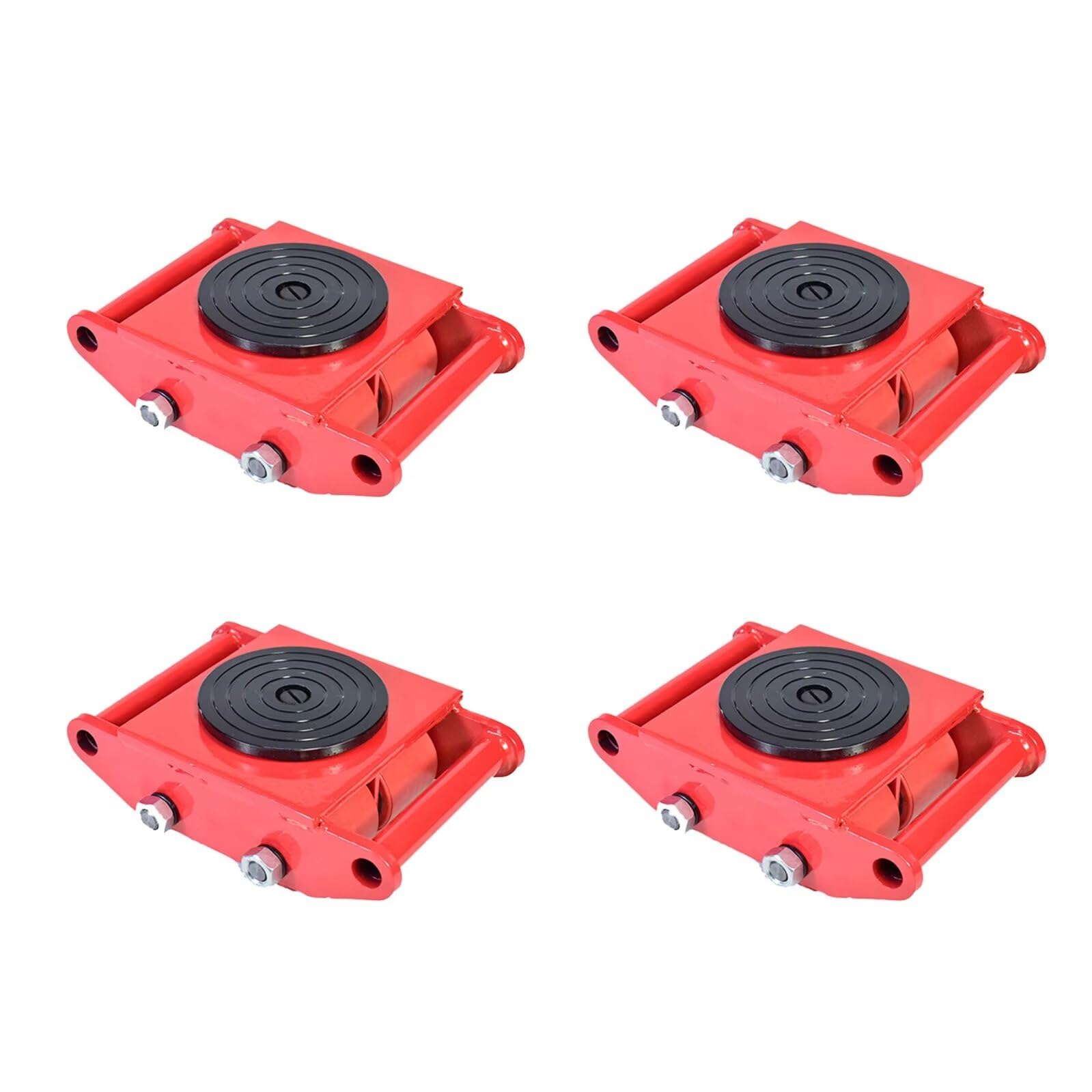 4PCS Machinery Mover, 52800lbs/24Ton Machinery Skate Machinery Moving Skate, Machinery Mover Skate w/360° Rotation Cap and PU Rollers Dolly Machinery Skate for Industrial Moving Equipment