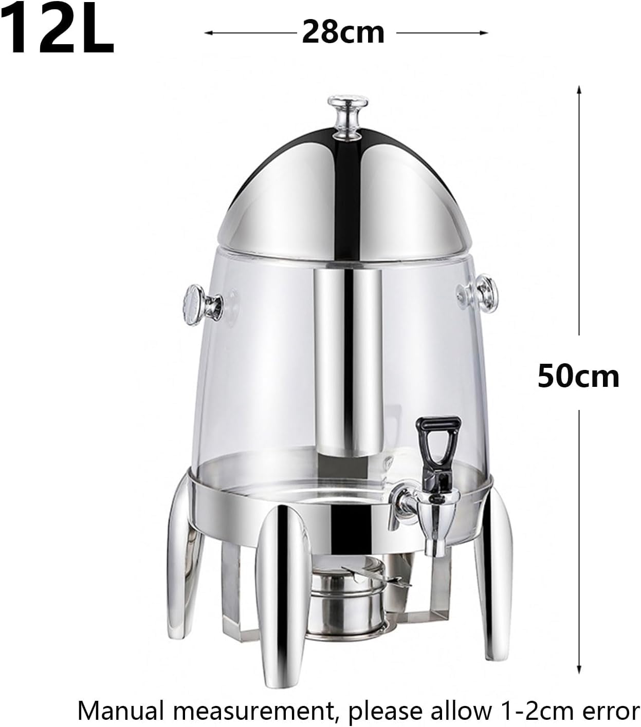 12L Stainless Steel Drinking Juice Dispenser Drink Dispensers with Spigot Hot Cold Beverage for Restaurant Hotel Bar Buffet Drink Container