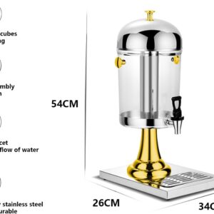 Beverage Dispenser Stainless Steel Drink Dispensers Coffee Urns, 8L/2.2 Gallon Water Dispenser with Spigot for Hot Cold Drinks Beer(Silver)