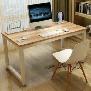 PIT66 Computer Desk Wood 47.2''Office Table Modern PC Laptop Notebook Study Writing Table for Home Office Workstation (Oak Color)