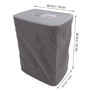 Double Compartment Laundry Hamper, Handles Detachable Bag Fabric Separation Basket, Convenient for Bathroom Utility Room (L 90L)