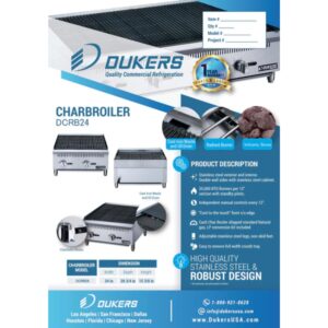 Dukers DCRB24 24 in. W Countertop Charbroiler 70,000 BTU