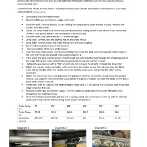 PITCO Probe, Temperature B6700608-CL Probe Servicec Kit Sg 2 Elem Wiring (Four Wire)