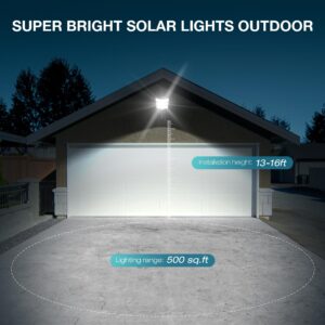 Sunwish 4200W Solar Parking Lot Lights and 2000W Wide Angle Solar Street Lights Outdoor Commercial Dusk to Dawn