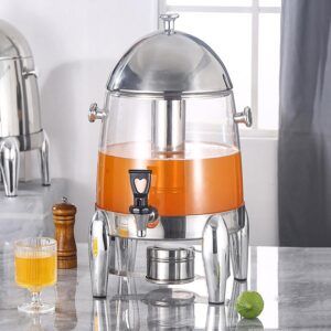 12L Stainless Steel Drinking Juice Dispenser Drink Dispensers with Spigot Hot Cold Beverage for Restaurant Hotel Bar Buffet Drink Container