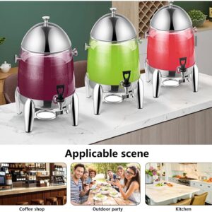 12L Stainless Steel Juice Dispenser Beverage Dispenser with Spigot Coffee Urn Hot Or Cold Drinks Dispenser for Parties Buffet Catering