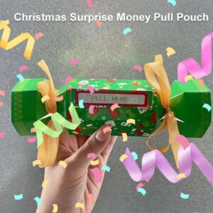 Christmas Surprise Money Pull Pouch, 4PCS Surprise Money Pull Pouch, Surprise Pull Out Money Gift Box, DIY Christmas Kit, Cash Gift Pouch, Christmas Party Gifts Money Box for Cash Pull (A)