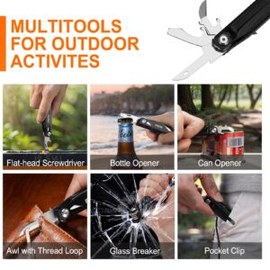 NexTool Multi Tool Pocket Knife, Folding Multitool Knife with Scissors, Screwdriver, Bottle Opener, 11 in 1 Multi-Tool One Hand Accessible with Safety Lokcing for Camping/Emergencies/EDC (Knight)