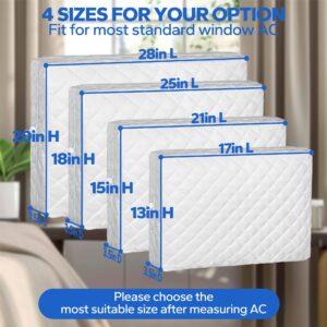 Cestluck Window AC Covers for Inside: Indoor AC Cover for Window Unit - S Size Beige Window Air Conditioner Cover Inside for Winter - Windproof Snowproof Waterproof for Bedroom Living Room