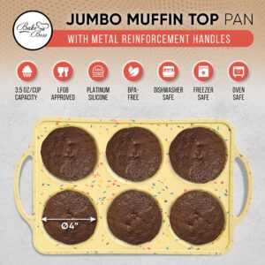 Muffin Top Pan, Silicone Egg Molds for Breakfast Sandwiches 4 Inch Round Silicone Egg Pan for Baking English muffins, Whoopie Pies, Corn Bread, Egg bites