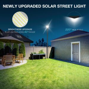 Sunwish 4200W Solar Parking Lot Lights and 2000W Wide Angle Solar Street Lights Outdoor Commercial Dusk to Dawn