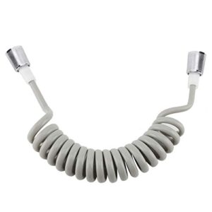 shower hose abs spring flexible shower hose water plumbing toilet bidet spray for bathroom (gray)