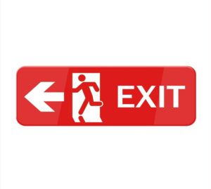 fzqdmt exit sign for house, strong self-adhesive signs for home, 10” x 3” premium durable acrylic sign for door/wall/window