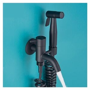 matte black bathroom bidet faucet wall mount lavatory mop cleaning faucet swivel bath spout toilet bidet hot and cold mixing faucet