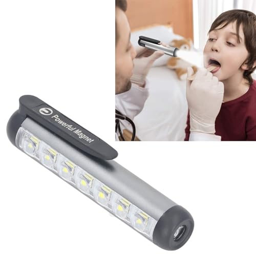 Srliya LED Pen Light Aluminum Alloy Portable USB Rechargeable Pocket Dual Beam Penlight Mini Handheld Light for Nurses Students Medical Doctors