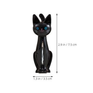 LOGOFUN 8PCS Cartoon Clothes Clips Cat Food Sealing Clamps Cat Style Plastic Clothes Pin for Household Accessories - Black & White