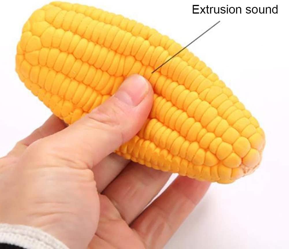 Zenarao Pet Dog Corn Shape Squeaky Bite-Resistant Interactive Play Chew Toy Pet Supplies Dog Toy Corn, Dog Toys Aggressive Chewers for Dog, Pet Supplies