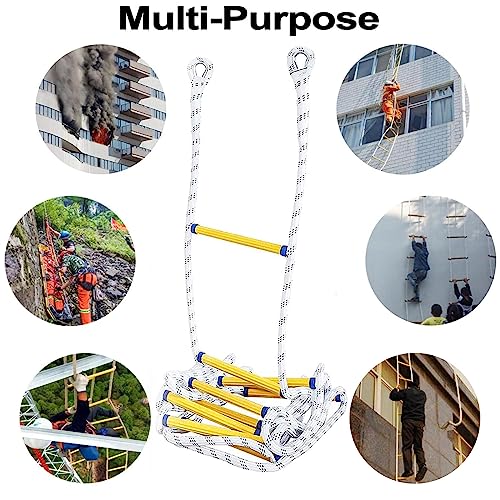 Safety Ladder,Home Emergency Escape Ladder - Portable Fire Escape Ladder,Rope Ladder/5M/16.4Ft