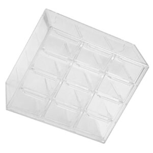 Grid Storage Box Dustproof Transparent Plastic Container Organizer for Jewelry Necklace DIY Art Craft (12 Compartments)