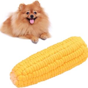 Zenarao Pet Dog Corn Shape Squeaky Bite-Resistant Interactive Play Chew Toy Pet Supplies Dog Toy Corn, Dog Toys Aggressive Chewers for Dog, Pet Supplies