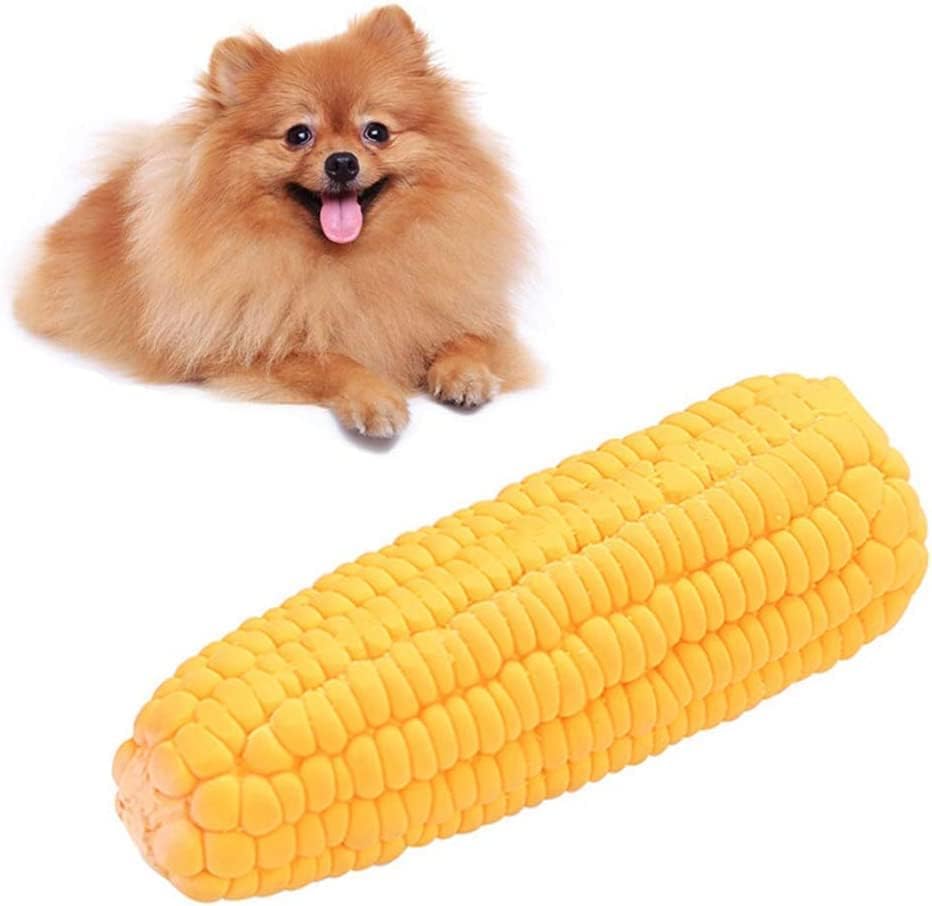 Zenarao Pet Dog Corn Shape Squeaky Bite-Resistant Interactive Play Chew Toy Pet Supplies Dog Toy Corn, Dog Toys Aggressive Chewers for Dog, Pet Supplies