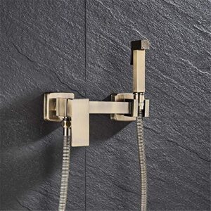 MINJING Water-Tap Bath Shower Systems Bidet Faucets, Antique Bronze Bathroom Shower Tap, Bidet Toilet Sprayer, Toilet Washer Mixer Shower,Antique Bronze B