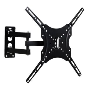 full motion tv monitor wall mount bracket, articulating arms swivel tilt extension rotation for most 26-55 inch led lcd flat curved screen tvs & monitors, max hold up to 99lbs.