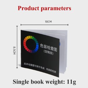 STMKB 50 PCs Color Blindness and Color Weakness Test Charts, Used for Exams, Driver's Licenses, Physical Examinations, Color Discrimination Tests, Etc. (English Version)