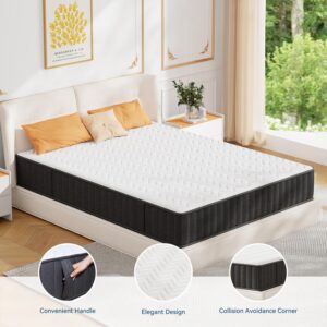 pengucool 12 Inch Mattress Twin XL, Memory Foam Mattress in a Box, Cooling Charcoal Medium Firm Mattresses for Back Pain Relief, CertiPUR-US, Fiberglass Free & Support Comfort