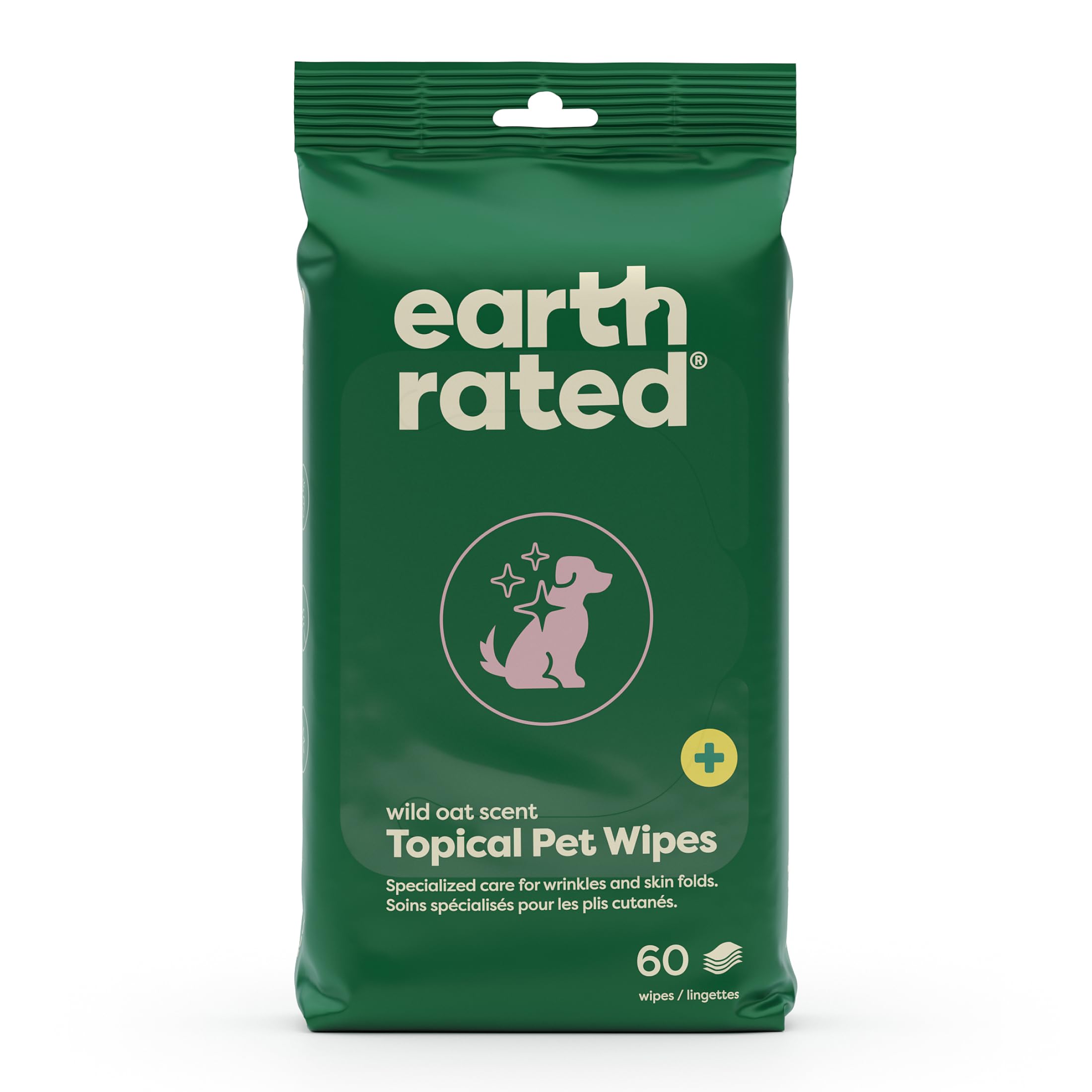 Earth Rated Specialty Wipes Bundle - Includes 70 Fragrance-Free Pet Eye Wipes, 60 Wild Oat-Scented Pet Ear Wipes, and 60 Wild Oat-Scented Topical Pet Wipes