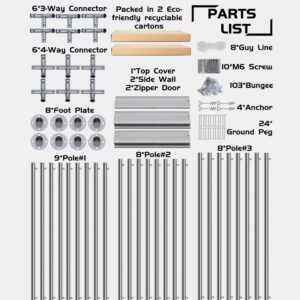 GarveeLife 13'x20' Carport Heavy Duty, Portable Garage with 4 Roll-up Doors, 4 Mesh Windows, 180 g PE Tarps, and Reinforced Frames, for Full-Size Pickups, Bass Boats, and SUVs, Gray