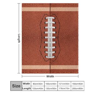 Football Throw Blanket - Soft Flannel Sports Football Blankets for Girls Boys Kids Football Lovers - Warm Rugby Throw Blankets for All Season Lap, Chair, Sofa - 50"x40"